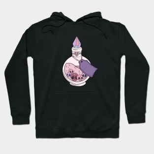 Cute Chibi Skulls in a purple poison bottle Hoodie